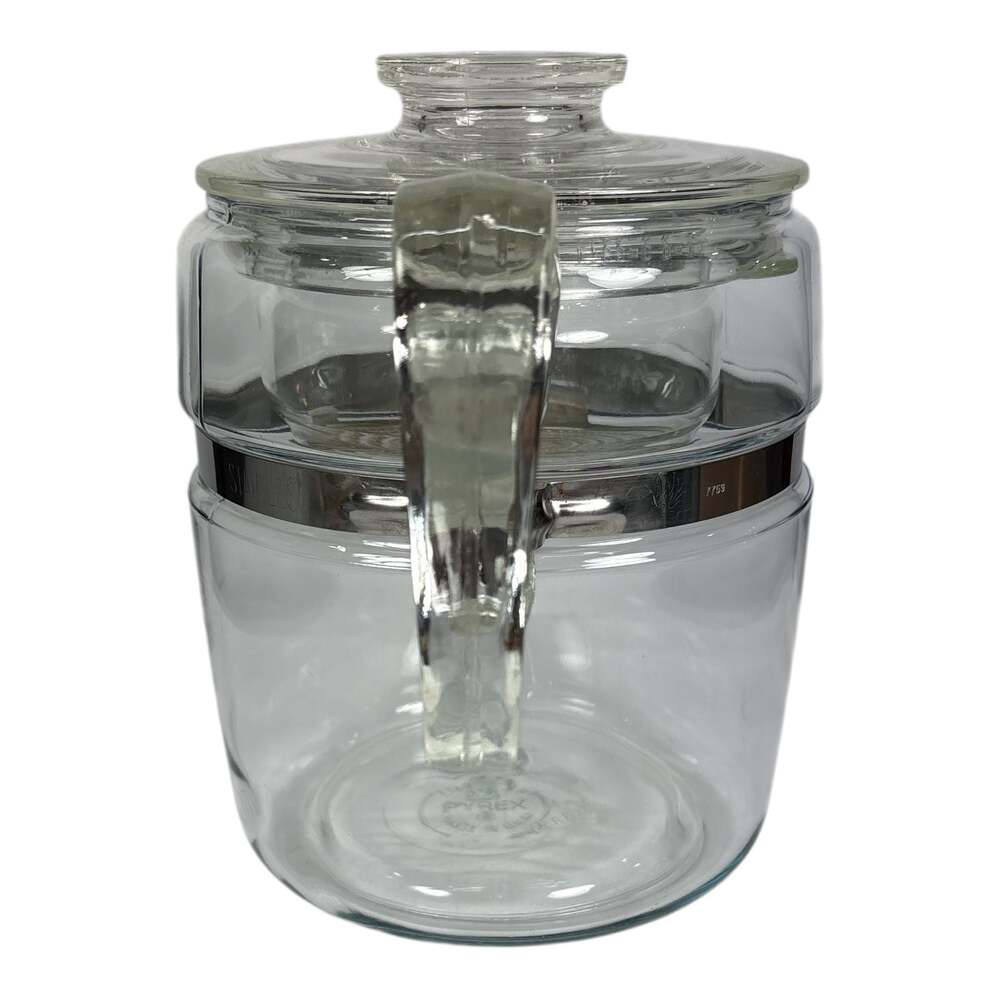 Vintage 7759 B Pyrex 9 Cup Glass Percolator Coffee Pot Flame Ware Complete Set - Picture 4 of 7